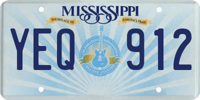 MS license plate YEQ912