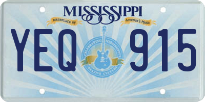 MS license plate YEQ915