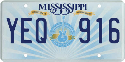 MS license plate YEQ916
