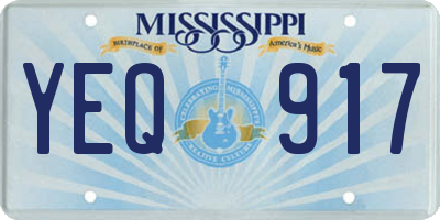 MS license plate YEQ917