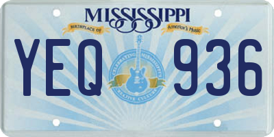 MS license plate YEQ936