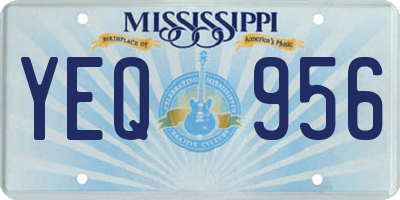 MS license plate YEQ956