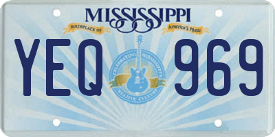 MS license plate YEQ969