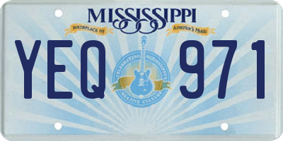 MS license plate YEQ971