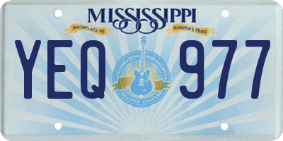 MS license plate YEQ977