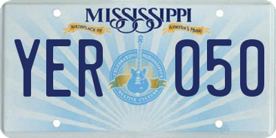 MS license plate YER050