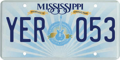 MS license plate YER053