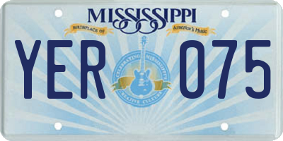 MS license plate YER075