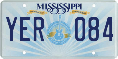 MS license plate YER084