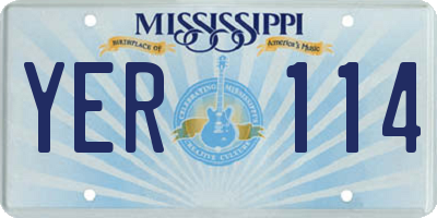MS license plate YER114