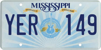 MS license plate YER149