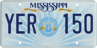 MS license plate YER150