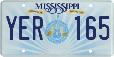 MS license plate YER165