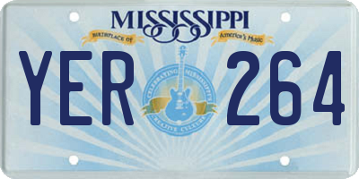 MS license plate YER264