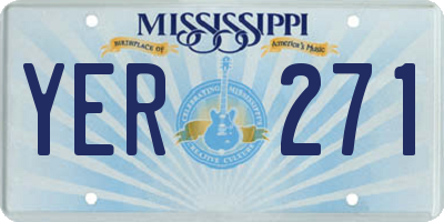 MS license plate YER271