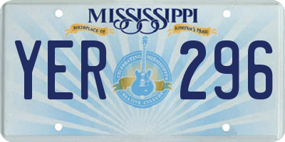 MS license plate YER296