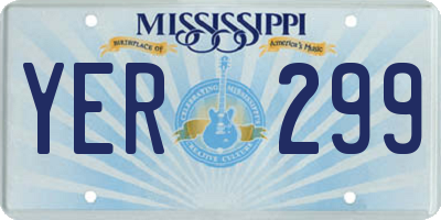 MS license plate YER299