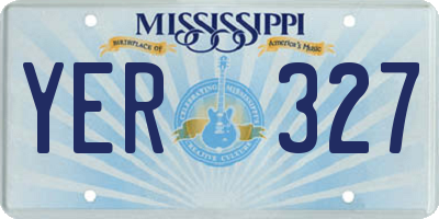 MS license plate YER327