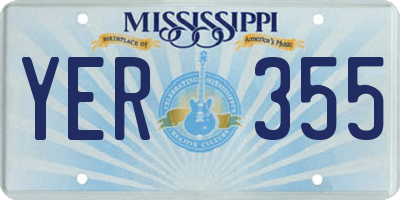MS license plate YER355
