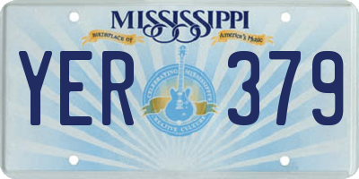 MS license plate YER379