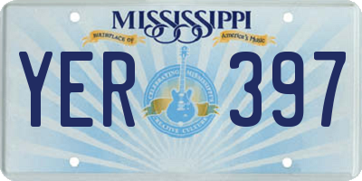 MS license plate YER397
