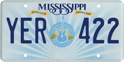 MS license plate YER422