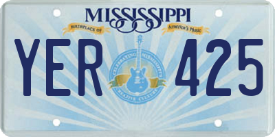 MS license plate YER425