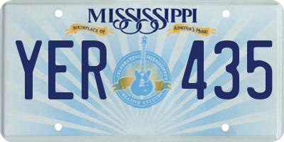 MS license plate YER435