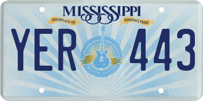 MS license plate YER443