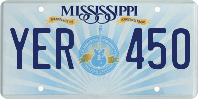 MS license plate YER450