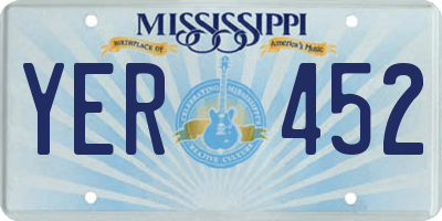 MS license plate YER452