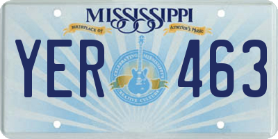 MS license plate YER463