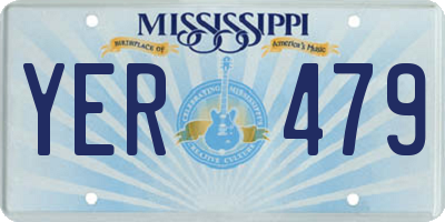 MS license plate YER479