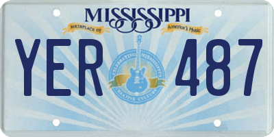 MS license plate YER487