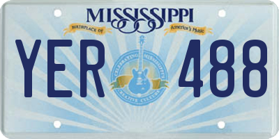MS license plate YER488