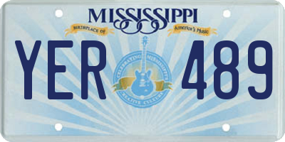 MS license plate YER489