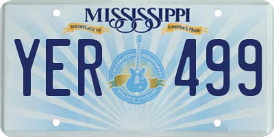 MS license plate YER499