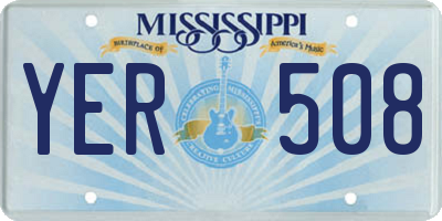 MS license plate YER508