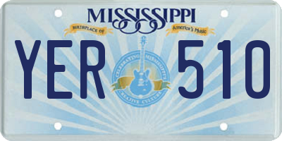 MS license plate YER510