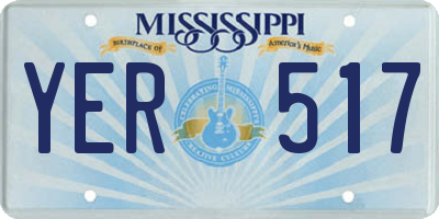 MS license plate YER517