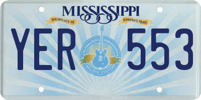 MS license plate YER553
