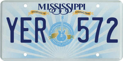 MS license plate YER572