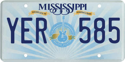 MS license plate YER585