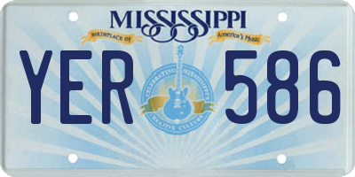 MS license plate YER586