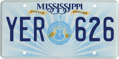 MS license plate YER626