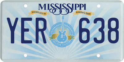 MS license plate YER638