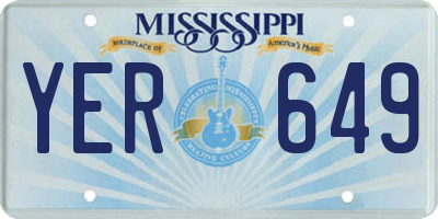 MS license plate YER649