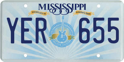 MS license plate YER655