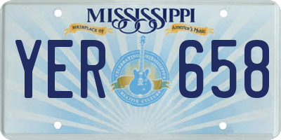 MS license plate YER658