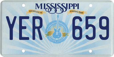 MS license plate YER659